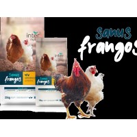 Dist. de Alimentos p/ t/ tipo de Animais | Sanus Aves, Frangos | Saco de 10 / 25 kg  (SANUS  A 115) Frangos engorda e acabamento desde ó 21º Dia. 